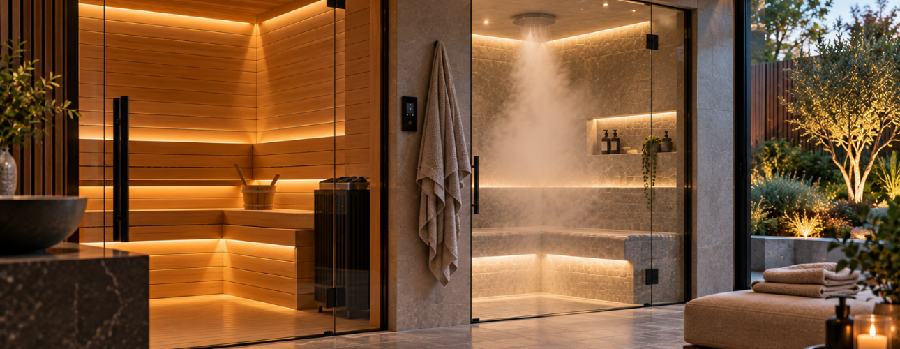 Bespoke Combined Sauna and Steam Room Design